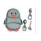 OEM Silicone Baby Feeding Set Penguin Shape Food Grade With Spoon