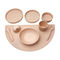 Baby Plain Suction Bowl And Plate Set Silicone Food Grade With Spoon