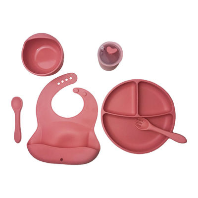 Buy Modern Silicone Baby Feeding Set Bib And Plate Customized CPSIA CSPA Standard online manufacture