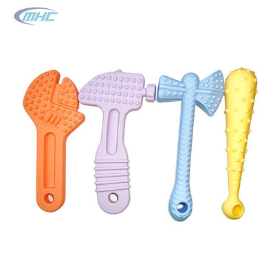 Buy Wrench Hammer Silicone Chew Toy Engineering Tool Shape Food Grade Baby Teether online manufacture
