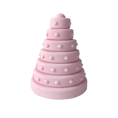 Buy Lead Free Silicone Stacking Toy Food Grade Early Learning Toys For Infants online manufacture