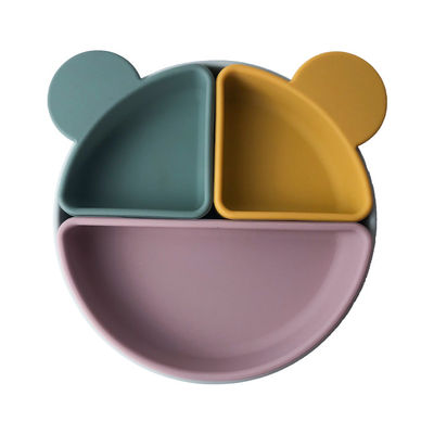Buy Bpa Free Kids Tableware Food Grade 2022 Silicone Baby Feeding Plate Set Suction online manufacture