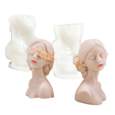 Buy Human Body Geometric Candle Mold Silicone Blindfolded Girl 3D DIY Customized online manufacture