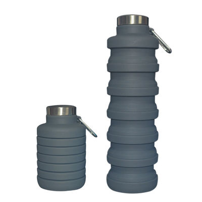 Buy New Item Custom Logo 700ml Drink Bottle Black Silicone Water Bottle Collapsible online manufacture