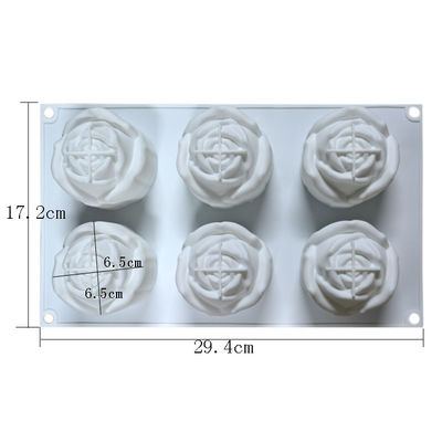 Buy Cake Decoration Rose Shaped Silicone Mould 3D Food Grade Soap Molds online manufacture