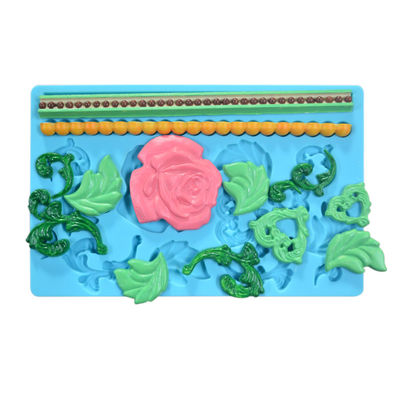 Buy Flower Silicone Baking Utensils Cake Making Furniture Lace Silicone Fondant Molds online manufacture