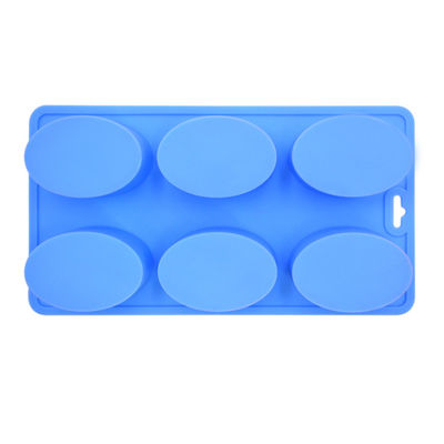 Buy Household Diy Oval Baking Mold , Oem Custom 6 Cavity Silicone Soap Mold online manufacture