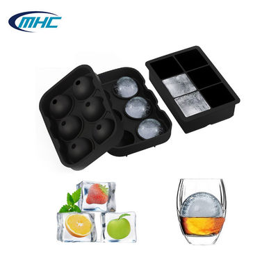 Buy 6 Cavities Silicone Ice Mold Stocked Ball Shaped Ice Cube Tray Customized online manufacture
