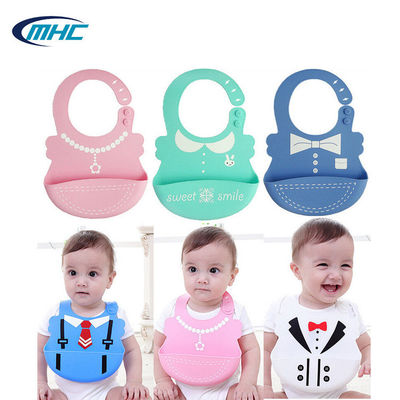 Buy Customized Baby Silicone Bibs Food Grade Waterproof Toddlers BPA Free Bibs online manufacture
