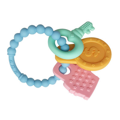 Buy Eco Friendly Baby Silicone Products Food Grade Pacifier Clip Ring Teether online manufacture