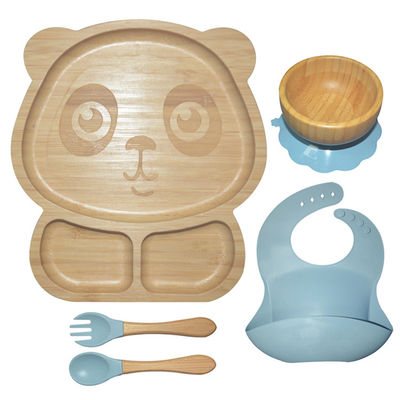 Buy BPA Free Silicone Baby Feeding Set Divided Suction Bamboo Silicon Baby Plate MHC online manufacture
