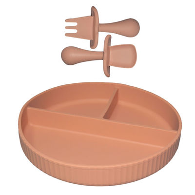 Buy MHC Tableware Baby Silicone Feeding Set Plate Fork And Spoon For Toddlers Kids online manufacture