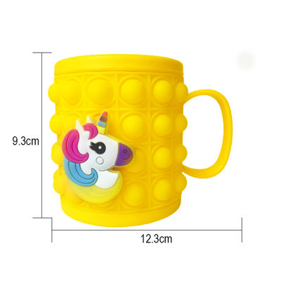 Buy Safe And Efficient Baby Feeding Silicone Removable Cartoon Mug Pinch Children'S Love Toothbrush Mug online manufacture