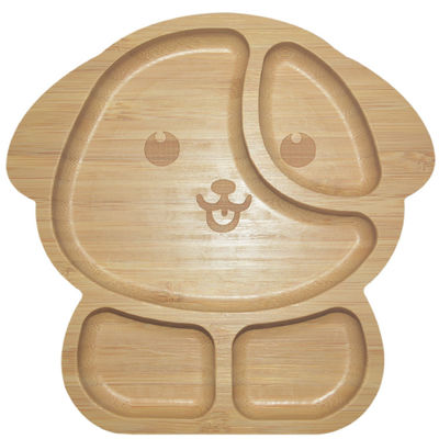 Buy MHCsilicon Bamboo Baby Plate BPA Free Divided Suction Dining Wooden Food Bamboo Cutlery online manufacture