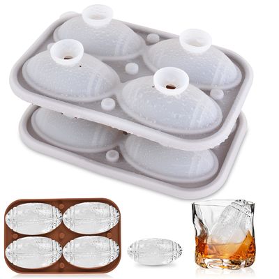 Buy MHC Factory Wholesale Ice Cube Tray Shapes Funny With Lid Balls 3D Rugby Football Ice Tray online manufacture