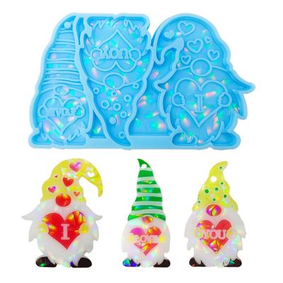 Buy MHC Silicone Resin Mold Epoxy Resin Molds for Keychain Clear Santa Claus Ornament Shapes Set online manufacture