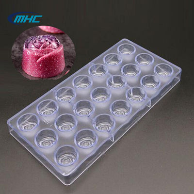Buy Stocked MHC Polycarbonate Rose Flower Shaped Chocolate Molds FDA Approved online manufacture