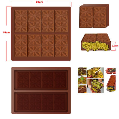 Buy MHC Custom Deep Small Dubai Chocolate Silicone Mould , Dubai Chocolate Bar Silicone Mould online manufacture