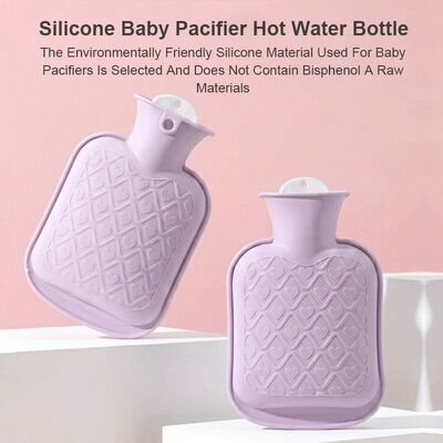 Buy 300ML microwave heating explosion-proof silicone baby hot water bottle BPA-free heart-shaped pattern food-grade hand warmer bag online manufacture