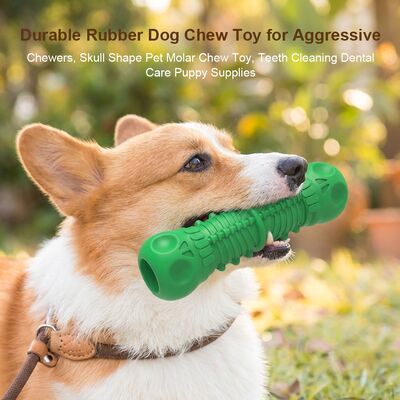 Buy Natural Rubber Dog Bone Toy Silicone Bone Shaped Pet Teething Stick Chew Toy Teeth Cleaning Dental Care Puppy Supplies online manufacture