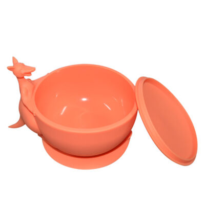 Buy Baby Silicone Bowl Weaning Feeding Bibs Dining Tableware Set Food Container Toddler Spill-proof Bowl with Lid online manufacture