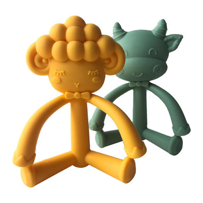 Cartoon Shape Baby Teether Toys Food Grade BPA Free DIY Silicone Teether