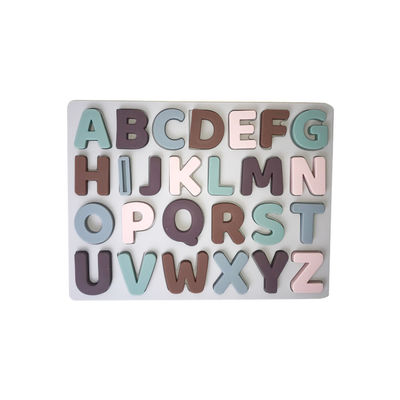 Non Toxic Silicone Early Educational Toys Movable Letter Puzzles For Kids