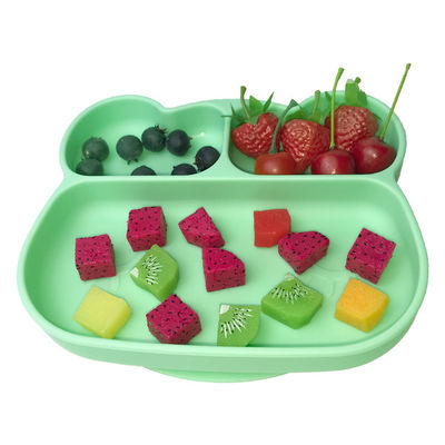 Baby Feeding Silicone Plate Premium Quality Customized Frog Shape Food Grade