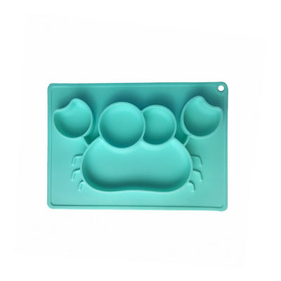 Baby Feeding Suction Bowl Plate With Spoon Customized Crab Shape Bpa