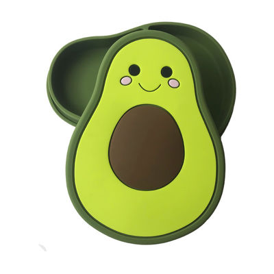 Avocado Shape Baby Training Feeding Silicone Plate Customized Bpa Free
