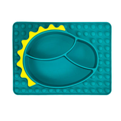 Toddlers Silicone Dinosaur Suction Plate Bowl Baby Feeding Food Grade
