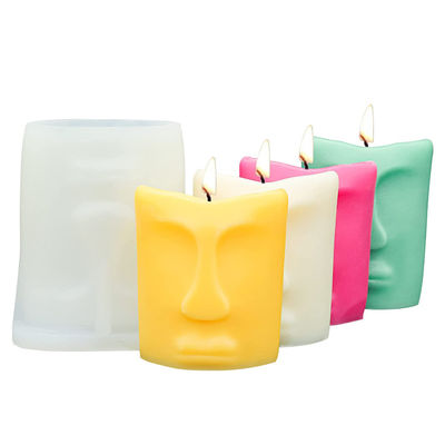 Human Face Candle Silicone Moulds Eco Friendly Anti tear Reusable Candle Mold