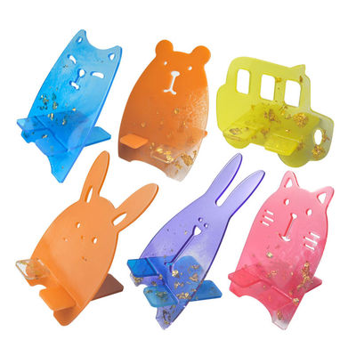 Silicone Molds For Mobile Holder 9pcs Colorful Cartoon Pattern Resin Moulds Epoxy Jewelry
