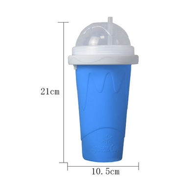 Outdoor Silicone Ice Cream Container Smoothie Cup Customized With Lid