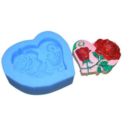 Silicone Baking Utensils Eco-Friendly Sustainable 3d Rose Flowers Shape Fondant Silicone Mold