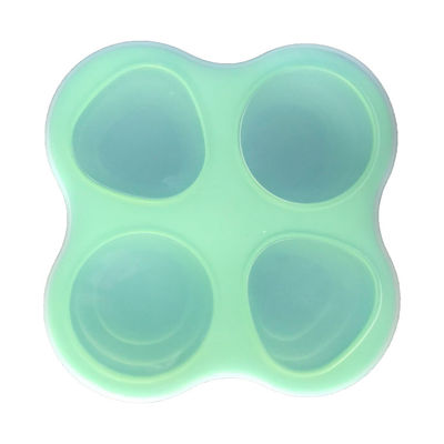 4 Cavities Silicone Kitchen Tool Baby Food Freezer Storage Trays With Lid