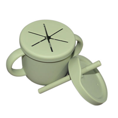 100% Silicone Sippy Cup Eco Friendly BPA Free Baby Snack Cup Customized Sizes
