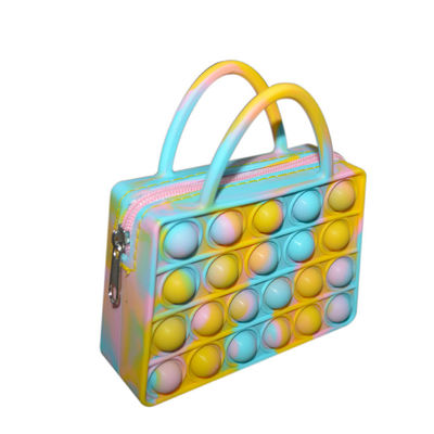 Cute Chain Silicone Purse Pop Bag For Little Girl DIY Fashion Cartoon Mini Kids Fidget