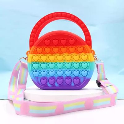 Push Bubble Girls Pop Shoulder Bag , Relieve Stress Pop Fidget Purse