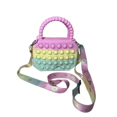 Silicone Children Cartoon Mini Kids Bubble Toy Crossbody Pop It Purse for Girls