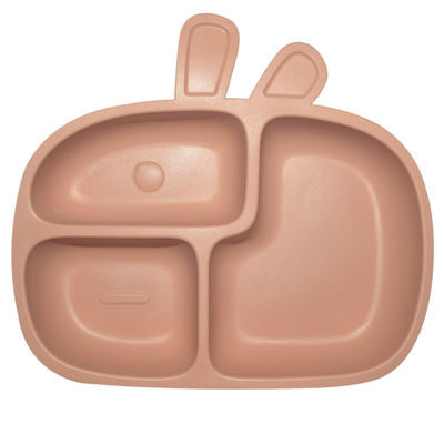 MHC Baby Silicone Divided Plate With Suction BPA Free Silicone Feeding Set Animal Shaped