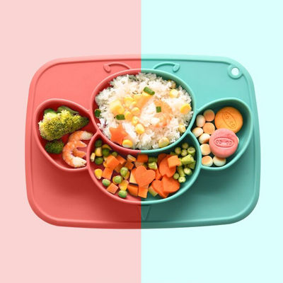 Suction Cup Children Tableware Plates Dish Baby Silicone Crockery Toddlers Dishware Antiskid
