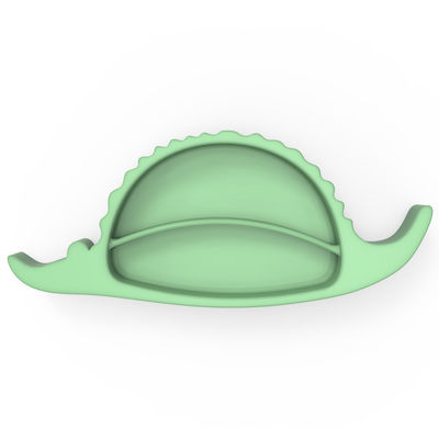 MHC Children Travel Crocodile High Durability Baby Feeding Plate With Suction for 6-12 Months