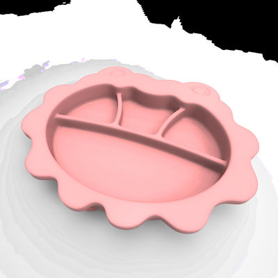 MHC Customized Silicone Baby Feeding Dispenser Plate Light Durable With Suction for Weaning