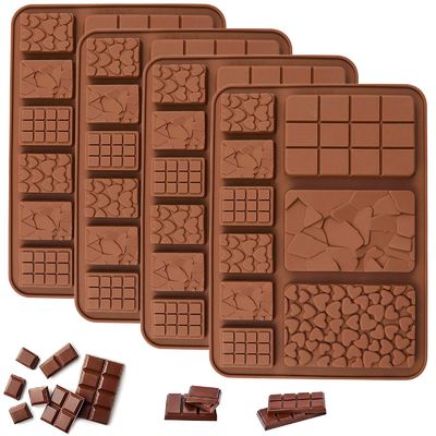 MHC Christmas Deep Dubai Chocolate Bar Mould Custom Big Rectangle Silicone Chocolate Mold
