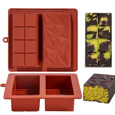 MHC Chocolate Molud Bar Thick Silicone Cake Tools Chocolate Bar Molds Deep