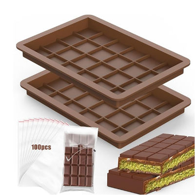 MHC Chocolate Molds Silicone Geometric Square Large Deep Custom Dubai Chocolate Mold