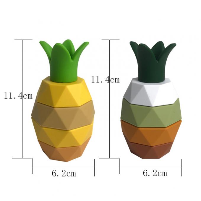MHC Silicone Stacking Blocks 5Pcs Pineapple Educational Montessori ...